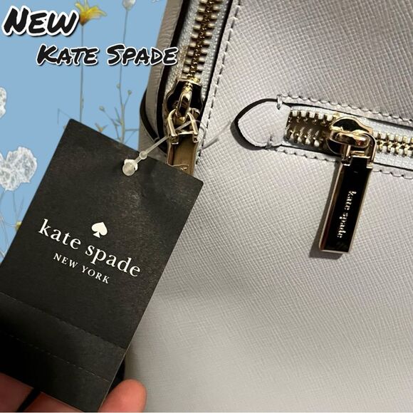NEW Kate Spade New York “Leila” Saffiano Leather Backpack – Pale Sapphire (Light main image 8